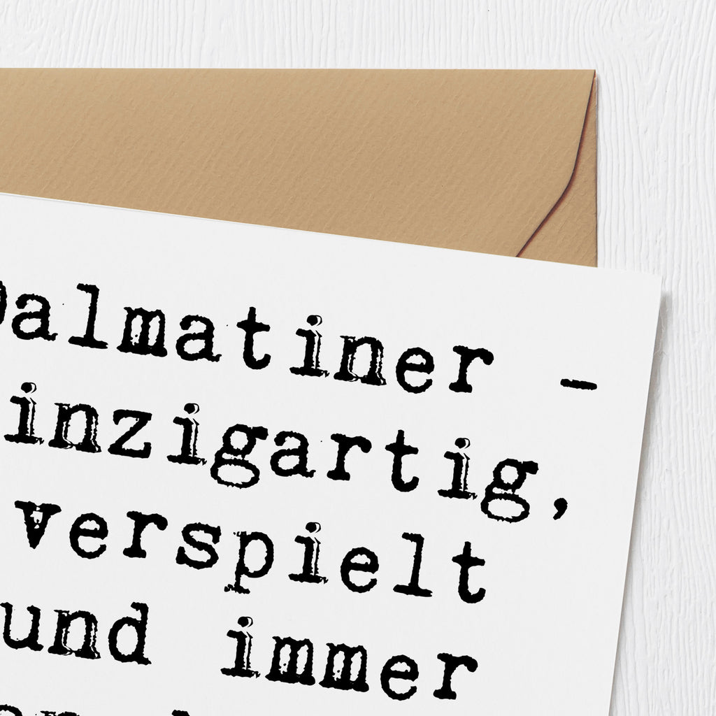 Deluxe Karte Spruch Dalmatiner Freund Karte, Grußkarte, Klappkarte, Einladungskarte, Glückwunschkarte, Hochzeitskarte, Geburtstagskarte, Hochwertige Grußkarte, Hochwertige Klappkarte, Hund, Hunderasse, Rassehund, Hundebesitzer, Geschenk, Tierfreund, Schenken, Welpe