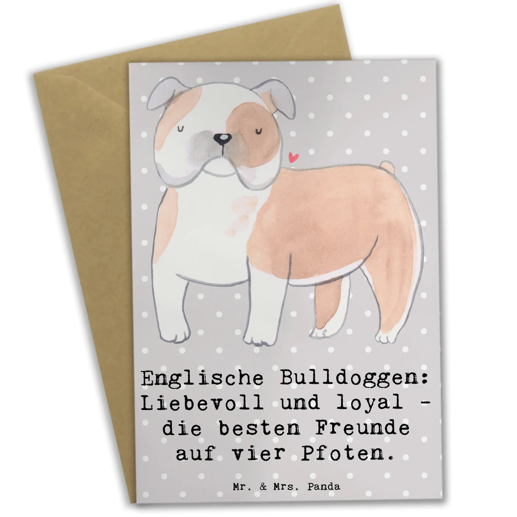 Grußkarte Englische Bulldogge Freunde Grußkarte, Klappkarte, Einladungskarte, Glückwunschkarte, Hochzeitskarte, Geburtstagskarte, Karte, Ansichtskarten, Hund, Hunderasse, Rassehund, Hundebesitzer, Geschenk, Tierfreund, Schenken, Welpe