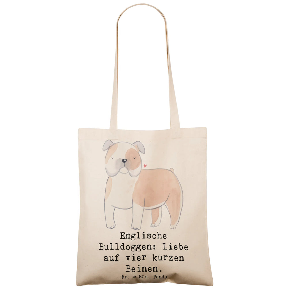 Tragetasche Englische Bulldogge Liebe Beuteltasche, Beutel, Einkaufstasche, Jutebeutel, Stoffbeutel, Tasche, Shopper, Umhängetasche, Strandtasche, Schultertasche, Stofftasche, Tragetasche, Badetasche, Jutetasche, Einkaufstüte, Laptoptasche, Hund, Hunderasse, Rassehund, Hundebesitzer, Geschenk, Tierfreund, Schenken, Welpe