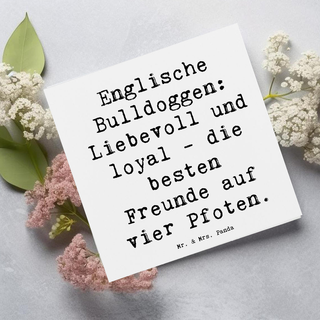 Deluxe Karte Spruch Englische Bulldogge Freunde Karte, Grußkarte, Klappkarte, Einladungskarte, Glückwunschkarte, Hochzeitskarte, Geburtstagskarte, Hochwertige Grußkarte, Hochwertige Klappkarte, Hund, Hunderasse, Rassehund, Hundebesitzer, Geschenk, Tierfreund, Schenken, Welpe