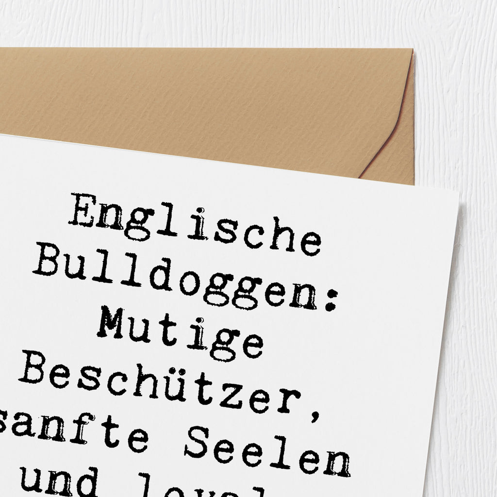 Deluxe Karte Spruch Englische Bulldogge Karte, Grußkarte, Klappkarte, Einladungskarte, Glückwunschkarte, Hochzeitskarte, Geburtstagskarte, Hochwertige Grußkarte, Hochwertige Klappkarte, Hund, Hunderasse, Rassehund, Hundebesitzer, Geschenk, Tierfreund, Schenken, Welpe