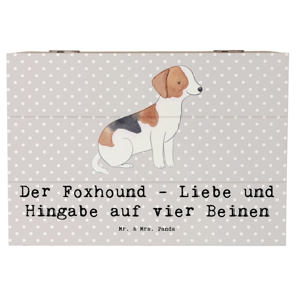 Holzkiste Liebevoller Foxhound Holzkiste, Kiste, Schatzkiste, Truhe, Schatulle, XXL, Erinnerungsbox, Erinnerungskiste, Dekokiste, Aufbewahrungsbox, Geschenkbox, Geschenkdose, Hund, Hunderasse, Rassehund, Hundebesitzer, Geschenk, Tierfreund, Schenken, Welpe