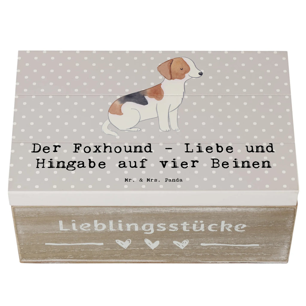 Holzkiste Liebevoller Foxhound Holzkiste, Kiste, Schatzkiste, Truhe, Schatulle, XXL, Erinnerungsbox, Erinnerungskiste, Dekokiste, Aufbewahrungsbox, Geschenkbox, Geschenkdose, Hund, Hunderasse, Rassehund, Hundebesitzer, Geschenk, Tierfreund, Schenken, Welpe