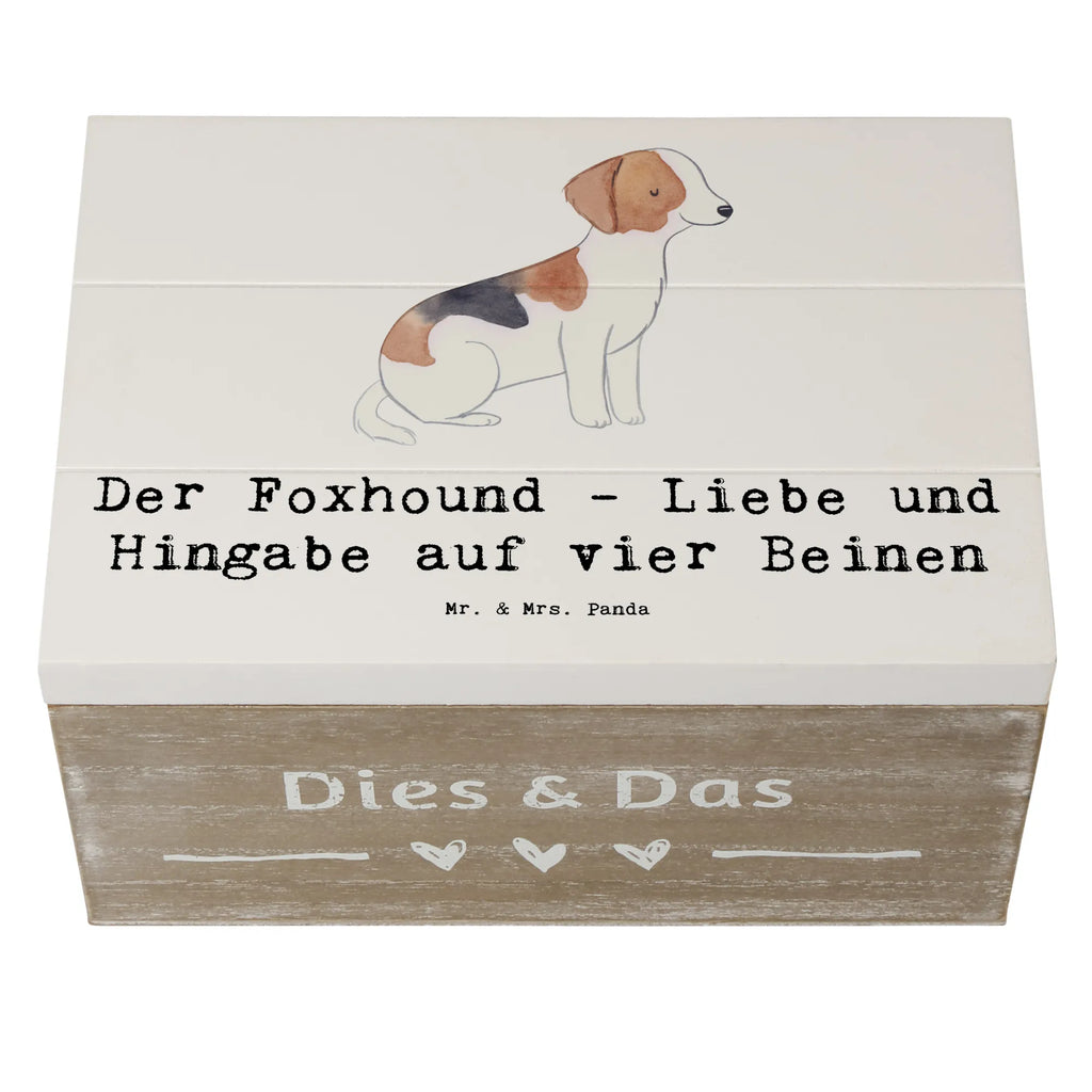 Holzkiste Liebevoller Foxhound Holzkiste, Kiste, Schatzkiste, Truhe, Schatulle, XXL, Erinnerungsbox, Erinnerungskiste, Dekokiste, Aufbewahrungsbox, Geschenkbox, Geschenkdose, Hund, Hunderasse, Rassehund, Hundebesitzer, Geschenk, Tierfreund, Schenken, Welpe