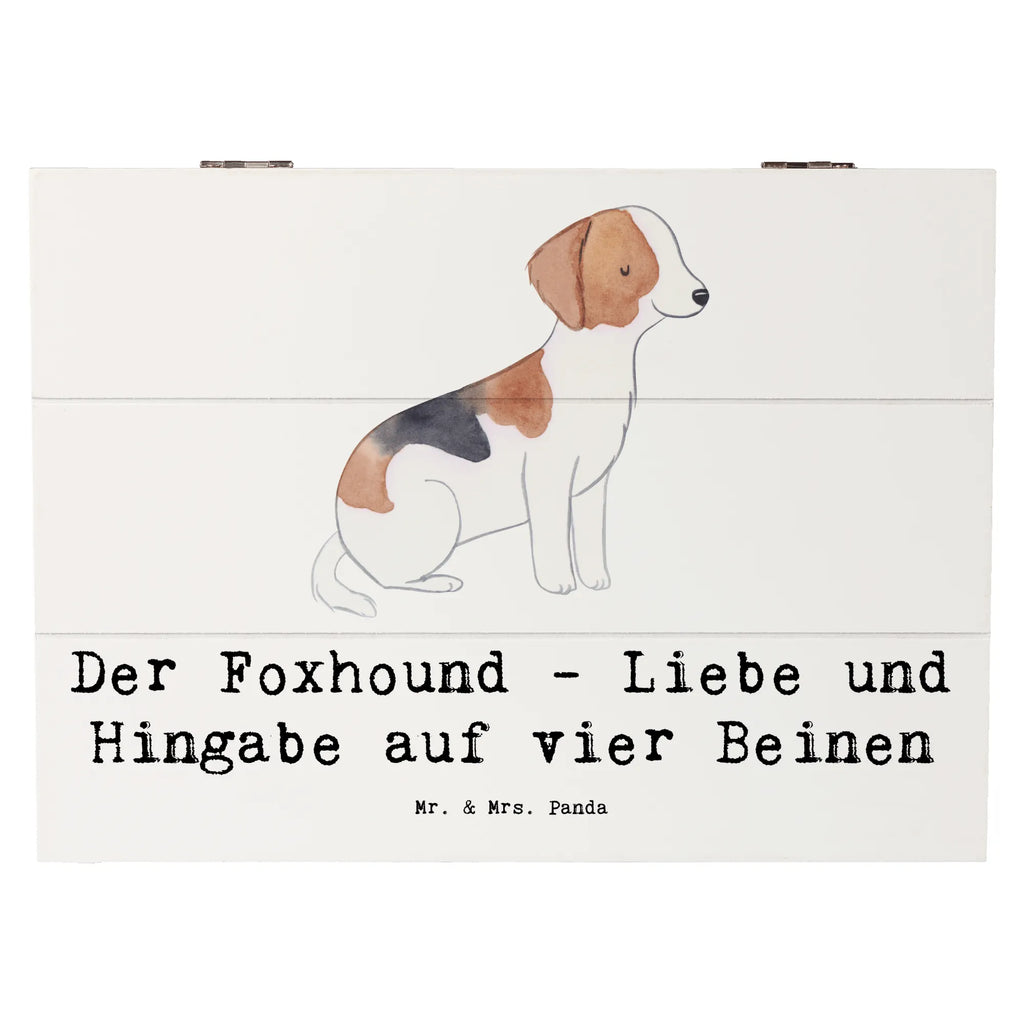 Holzkiste Liebevoller Foxhound Holzkiste, Kiste, Schatzkiste, Truhe, Schatulle, XXL, Erinnerungsbox, Erinnerungskiste, Dekokiste, Aufbewahrungsbox, Geschenkbox, Geschenkdose, Hund, Hunderasse, Rassehund, Hundebesitzer, Geschenk, Tierfreund, Schenken, Welpe