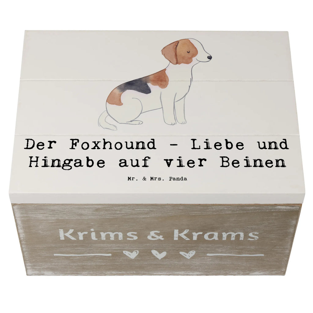 Holzkiste Liebevoller Foxhound Holzkiste, Kiste, Schatzkiste, Truhe, Schatulle, XXL, Erinnerungsbox, Erinnerungskiste, Dekokiste, Aufbewahrungsbox, Geschenkbox, Geschenkdose, Hund, Hunderasse, Rassehund, Hundebesitzer, Geschenk, Tierfreund, Schenken, Welpe