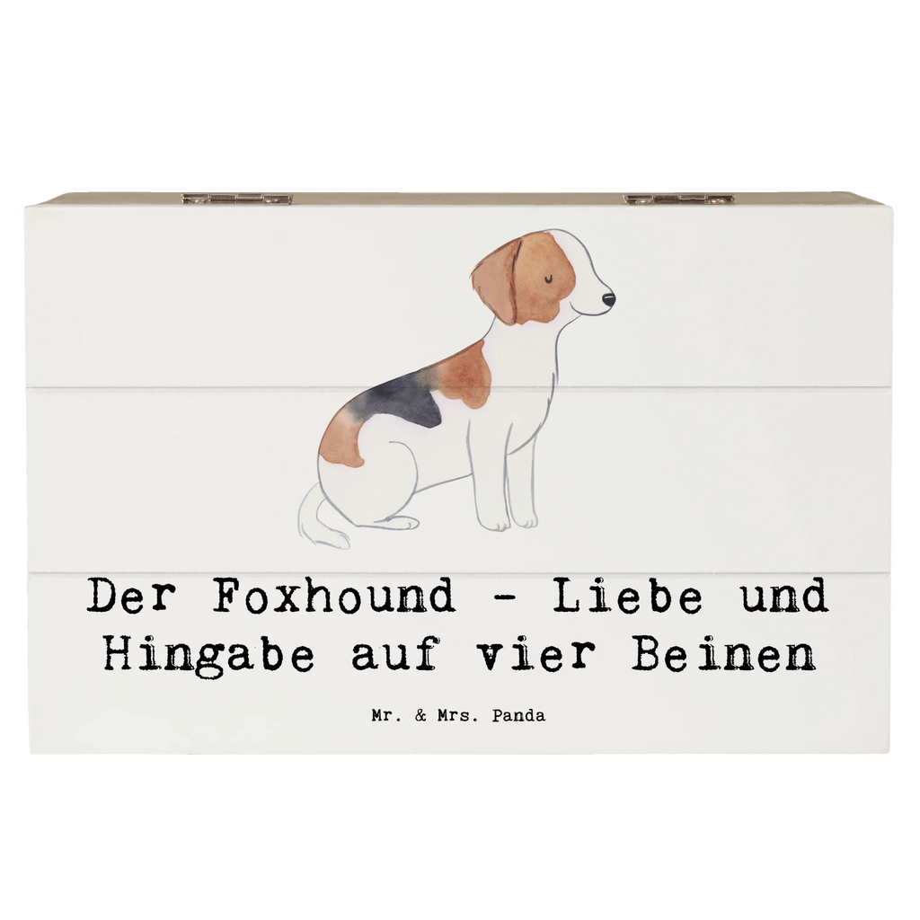 Holzkiste Liebevoller Foxhound Holzkiste, Kiste, Schatzkiste, Truhe, Schatulle, XXL, Erinnerungsbox, Erinnerungskiste, Dekokiste, Aufbewahrungsbox, Geschenkbox, Geschenkdose, Hund, Hunderasse, Rassehund, Hundebesitzer, Geschenk, Tierfreund, Schenken, Welpe