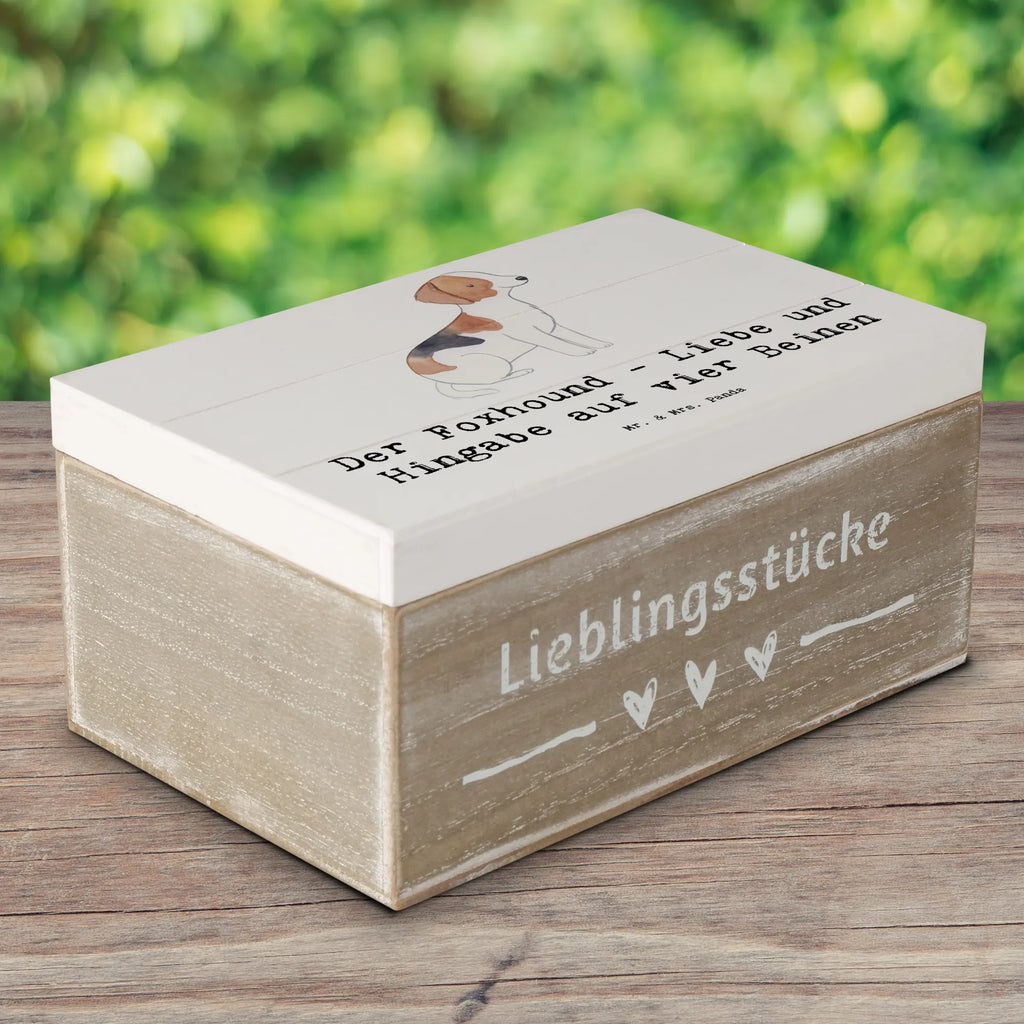 Holzkiste Liebevoller Foxhound Holzkiste, Kiste, Schatzkiste, Truhe, Schatulle, XXL, Erinnerungsbox, Erinnerungskiste, Dekokiste, Aufbewahrungsbox, Geschenkbox, Geschenkdose, Hund, Hunderasse, Rassehund, Hundebesitzer, Geschenk, Tierfreund, Schenken, Welpe