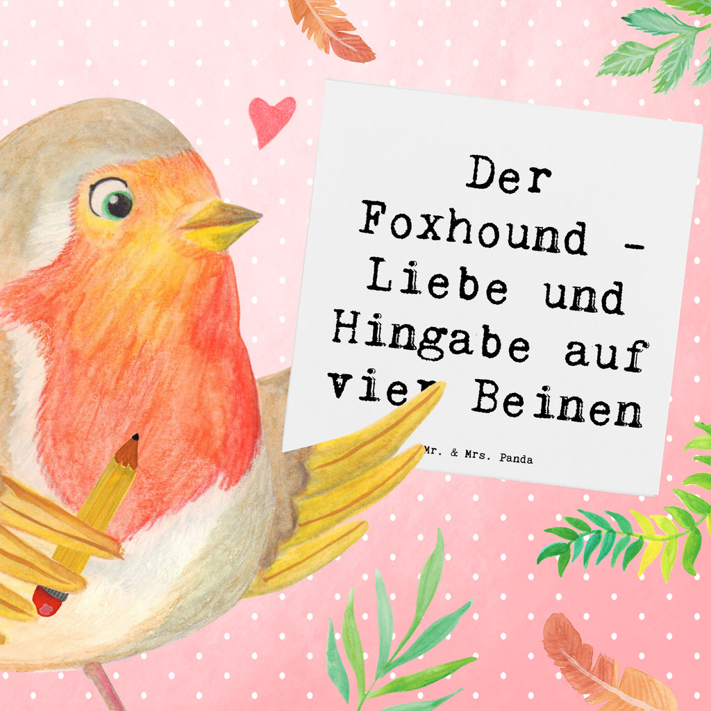 Deluxe Karte Spruch Liebevoller Foxhound Karte, Grußkarte, Klappkarte, Einladungskarte, Glückwunschkarte, Hochzeitskarte, Geburtstagskarte, Hochwertige Grußkarte, Hochwertige Klappkarte, Hund, Hunderasse, Rassehund, Hundebesitzer, Geschenk, Tierfreund, Schenken, Welpe