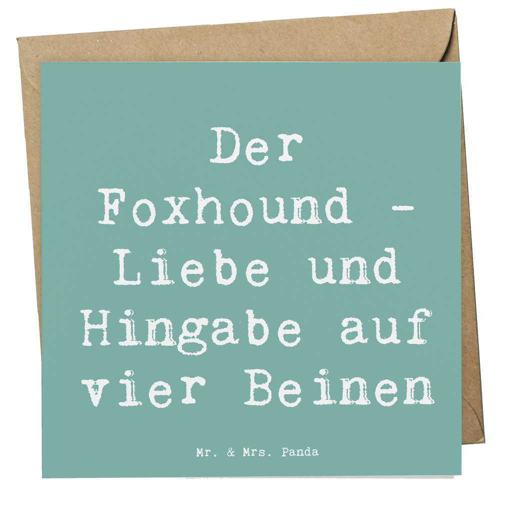 Deluxe Karte Spruch Liebevoller Foxhound Karte, Grußkarte, Klappkarte, Einladungskarte, Glückwunschkarte, Hochzeitskarte, Geburtstagskarte, Hochwertige Grußkarte, Hochwertige Klappkarte, Hund, Hunderasse, Rassehund, Hundebesitzer, Geschenk, Tierfreund, Schenken, Welpe