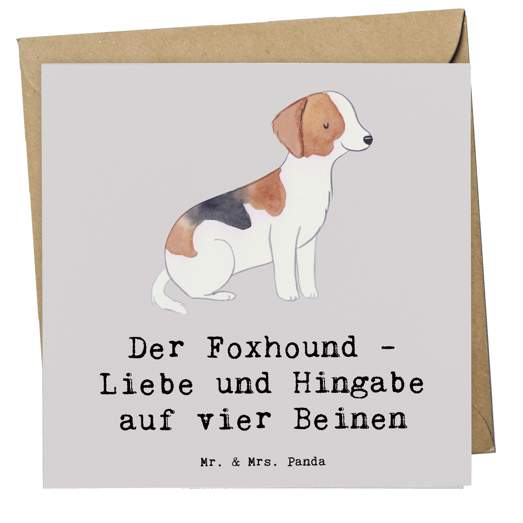 Deluxe Karte Liebevoller Foxhound Karte, Grußkarte, Klappkarte, Einladungskarte, Glückwunschkarte, Hochzeitskarte, Geburtstagskarte, Hochwertige Grußkarte, Hochwertige Klappkarte, Hund, Hunderasse, Rassehund, Hundebesitzer, Geschenk, Tierfreund, Schenken, Welpe