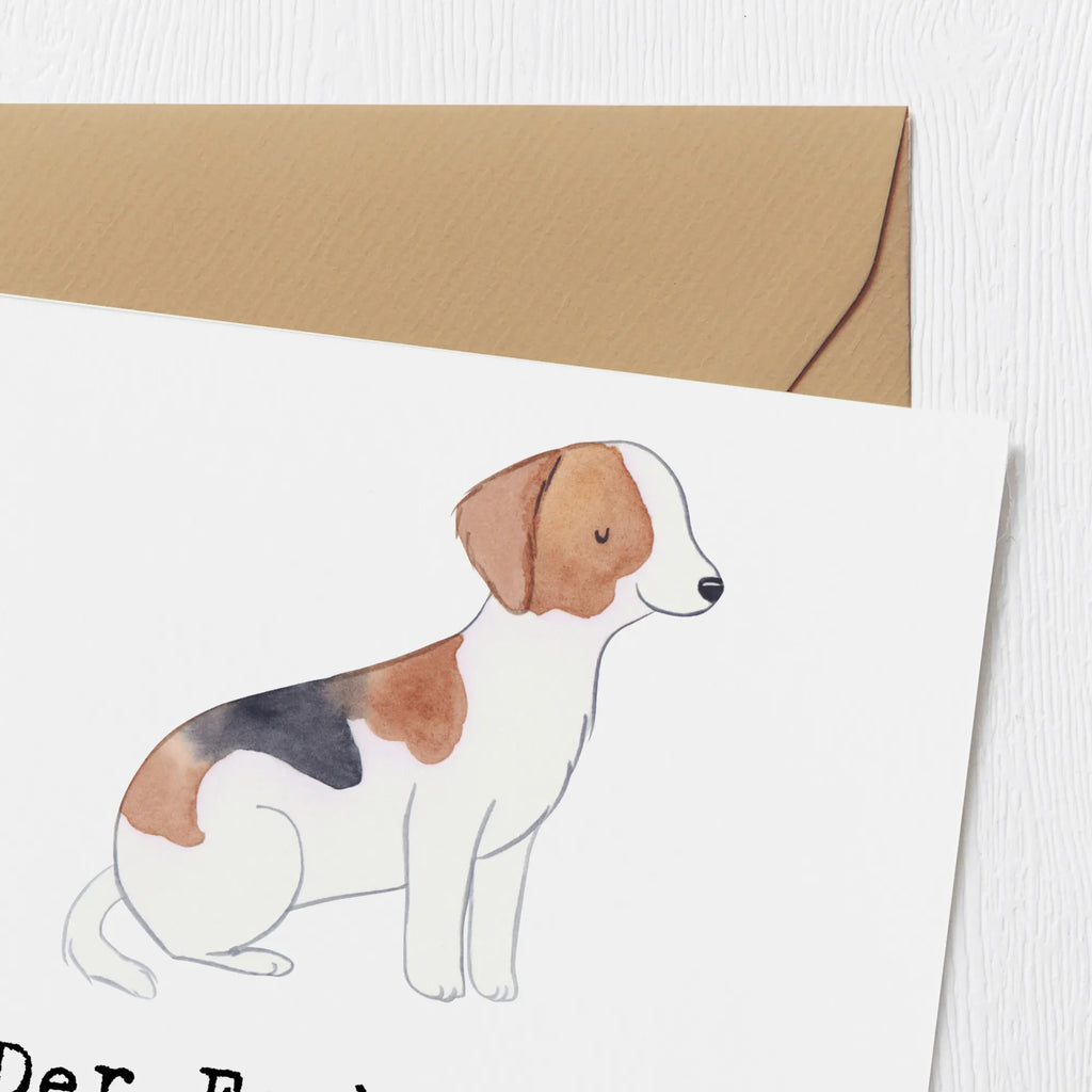 Deluxe Karte Liebevoller Foxhound Karte, Grußkarte, Klappkarte, Einladungskarte, Glückwunschkarte, Hochzeitskarte, Geburtstagskarte, Hochwertige Grußkarte, Hochwertige Klappkarte, Hund, Hunderasse, Rassehund, Hundebesitzer, Geschenk, Tierfreund, Schenken, Welpe