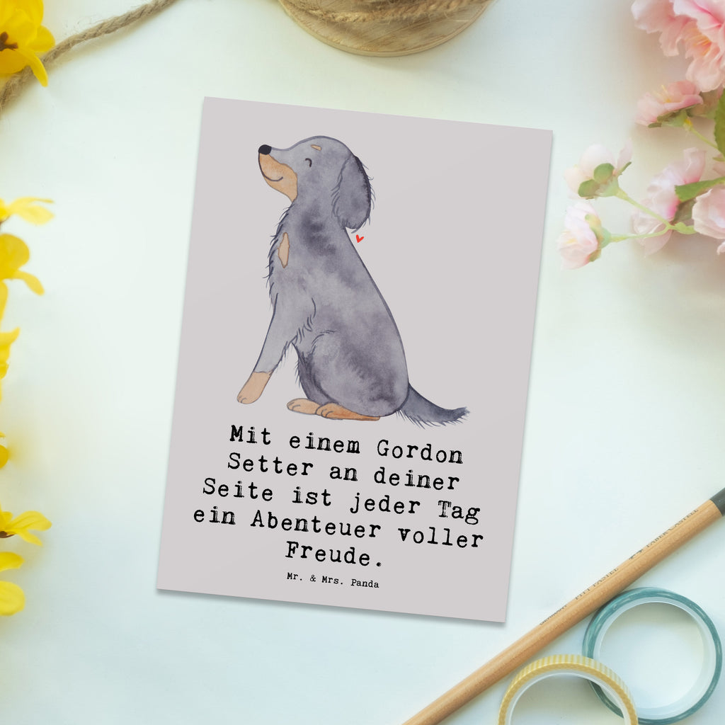 Postkarte Gordon Setter Freude Postkarte, Karte, Geschenkkarte, Grußkarte, Einladung, Ansichtskarte, Geburtstagskarte, Einladungskarte, Dankeskarte, Ansichtskarten, Einladung Geburtstag, Einladungskarten Geburtstag, Hund, Hunderasse, Rassehund, Hundebesitzer, Geschenk, Tierfreund, Schenken, Welpe