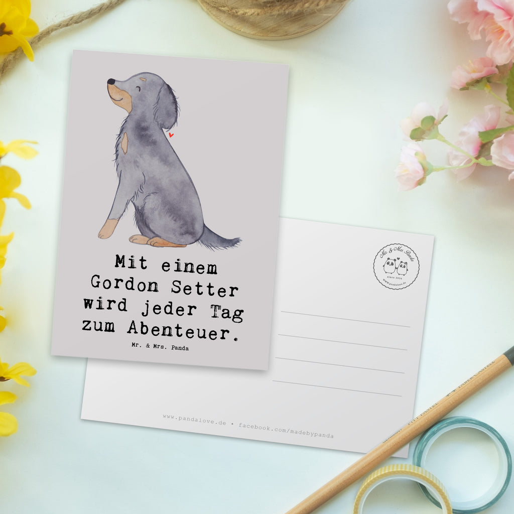 Postkarte Gordon Setter Abenteuer Postkarte, Karte, Geschenkkarte, Grußkarte, Einladung, Ansichtskarte, Geburtstagskarte, Einladungskarte, Dankeskarte, Ansichtskarten, Einladung Geburtstag, Einladungskarten Geburtstag, Hund, Hunderasse, Rassehund, Hundebesitzer, Geschenk, Tierfreund, Schenken, Welpe