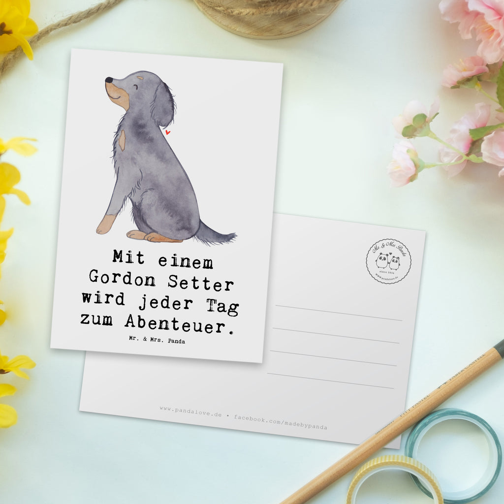 Postkarte Gordon Setter Abenteuer Postkarte, Karte, Geschenkkarte, Grußkarte, Einladung, Ansichtskarte, Geburtstagskarte, Einladungskarte, Dankeskarte, Ansichtskarten, Einladung Geburtstag, Einladungskarten Geburtstag, Hund, Hunderasse, Rassehund, Hundebesitzer, Geschenk, Tierfreund, Schenken, Welpe