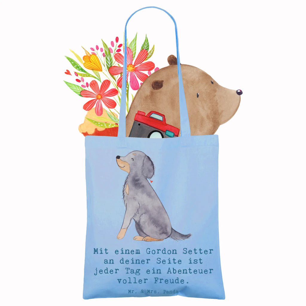 Tragetasche Gordon Setter Freude Beuteltasche, Beutel, Einkaufstasche, Jutebeutel, Stoffbeutel, Tasche, Shopper, Umhängetasche, Strandtasche, Schultertasche, Stofftasche, Tragetasche, Badetasche, Jutetasche, Einkaufstüte, Laptoptasche, Hund, Hunderasse, Rassehund, Hundebesitzer, Geschenk, Tierfreund, Schenken, Welpe