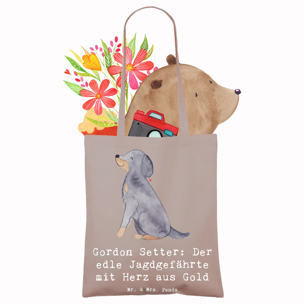 Tragetasche Gordon Setter Beuteltasche, Beutel, Einkaufstasche, Jutebeutel, Stoffbeutel, Tasche, Shopper, Umhängetasche, Strandtasche, Schultertasche, Stofftasche, Tragetasche, Badetasche, Jutetasche, Einkaufstüte, Laptoptasche, Hund, Hunderasse, Rassehund, Hundebesitzer, Geschenk, Tierfreund, Schenken, Welpe