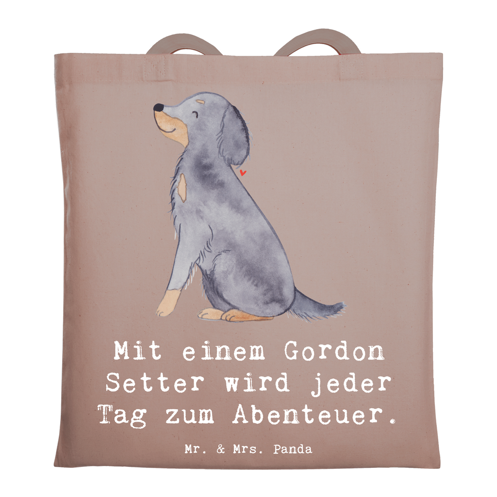 Tragetasche Gordon Setter Abenteuer Beuteltasche, Beutel, Einkaufstasche, Jutebeutel, Stoffbeutel, Tasche, Shopper, Umhängetasche, Strandtasche, Schultertasche, Stofftasche, Tragetasche, Badetasche, Jutetasche, Einkaufstüte, Laptoptasche, Hund, Hunderasse, Rassehund, Hundebesitzer, Geschenk, Tierfreund, Schenken, Welpe