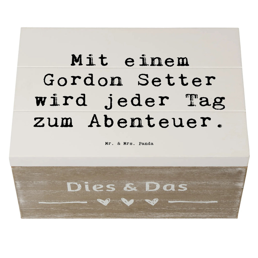 Holzkiste Spruch Gordon Setter Abenteuer Holzkiste, Kiste, Schatzkiste, Truhe, Schatulle, XXL, Erinnerungsbox, Erinnerungskiste, Dekokiste, Aufbewahrungsbox, Geschenkbox, Geschenkdose, Hund, Hunderasse, Rassehund, Hundebesitzer, Geschenk, Tierfreund, Schenken, Welpe