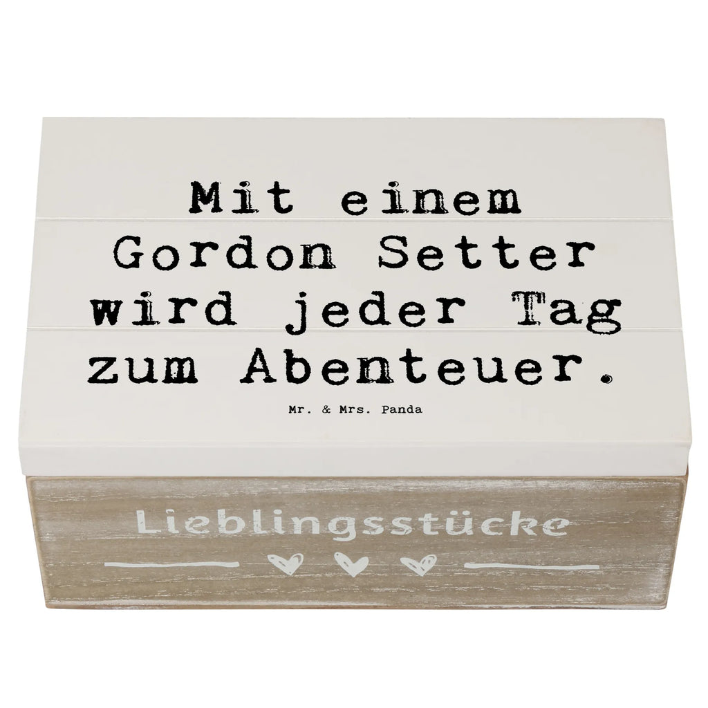 Holzkiste Spruch Gordon Setter Abenteuer Holzkiste, Kiste, Schatzkiste, Truhe, Schatulle, XXL, Erinnerungsbox, Erinnerungskiste, Dekokiste, Aufbewahrungsbox, Geschenkbox, Geschenkdose, Hund, Hunderasse, Rassehund, Hundebesitzer, Geschenk, Tierfreund, Schenken, Welpe