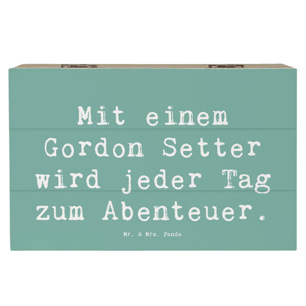 Holzkiste Spruch Gordon Setter Abenteuer Holzkiste, Kiste, Schatzkiste, Truhe, Schatulle, XXL, Erinnerungsbox, Erinnerungskiste, Dekokiste, Aufbewahrungsbox, Geschenkbox, Geschenkdose, Hund, Hunderasse, Rassehund, Hundebesitzer, Geschenk, Tierfreund, Schenken, Welpe