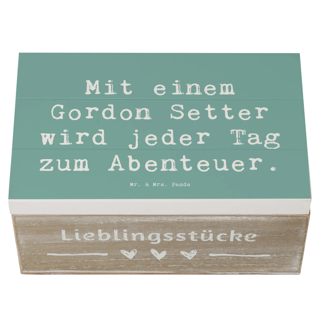 Holzkiste Spruch Gordon Setter Abenteuer Holzkiste, Kiste, Schatzkiste, Truhe, Schatulle, XXL, Erinnerungsbox, Erinnerungskiste, Dekokiste, Aufbewahrungsbox, Geschenkbox, Geschenkdose, Hund, Hunderasse, Rassehund, Hundebesitzer, Geschenk, Tierfreund, Schenken, Welpe