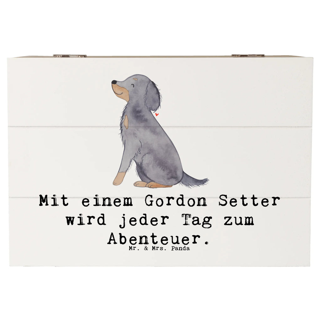 Holzkiste Gordon Setter Abenteuer Holzkiste, Kiste, Schatzkiste, Truhe, Schatulle, XXL, Erinnerungsbox, Erinnerungskiste, Dekokiste, Aufbewahrungsbox, Geschenkbox, Geschenkdose, Hund, Hunderasse, Rassehund, Hundebesitzer, Geschenk, Tierfreund, Schenken, Welpe