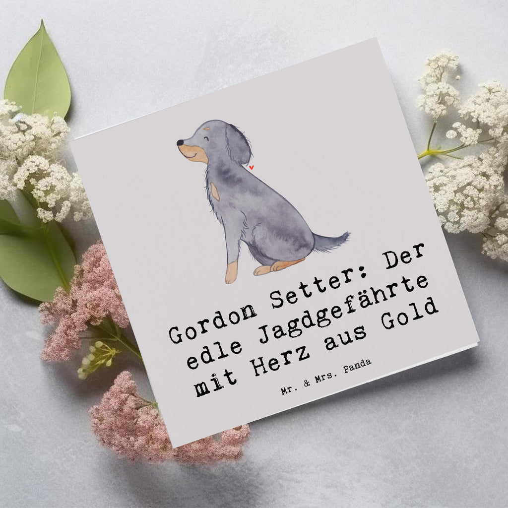 Deluxe Karte Gordon Setter Karte, Grußkarte, Klappkarte, Einladungskarte, Glückwunschkarte, Hochzeitskarte, Geburtstagskarte, Hochwertige Grußkarte, Hochwertige Klappkarte, Hund, Hunderasse, Rassehund, Hundebesitzer, Geschenk, Tierfreund, Schenken, Welpe