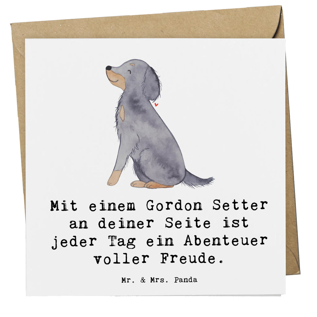 Deluxe Karte Gordon Setter Freude Karte, Grußkarte, Klappkarte, Einladungskarte, Glückwunschkarte, Hochzeitskarte, Geburtstagskarte, Hochwertige Grußkarte, Hochwertige Klappkarte, Hund, Hunderasse, Rassehund, Hundebesitzer, Geschenk, Tierfreund, Schenken, Welpe