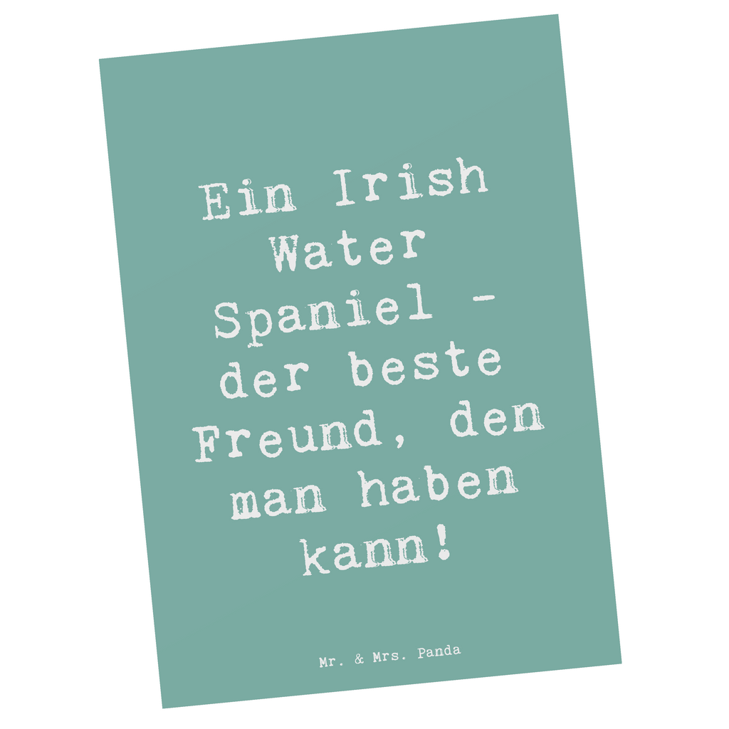 Postkarte Spruch Irish Water Spaniel Freund Postkarte, Karte, Geschenkkarte, Grußkarte, Einladung, Ansichtskarte, Geburtstagskarte, Einladungskarte, Dankeskarte, Ansichtskarten, Einladung Geburtstag, Einladungskarten Geburtstag, Hund, Hunderasse, Rassehund, Hundebesitzer, Geschenk, Tierfreund, Schenken, Welpe