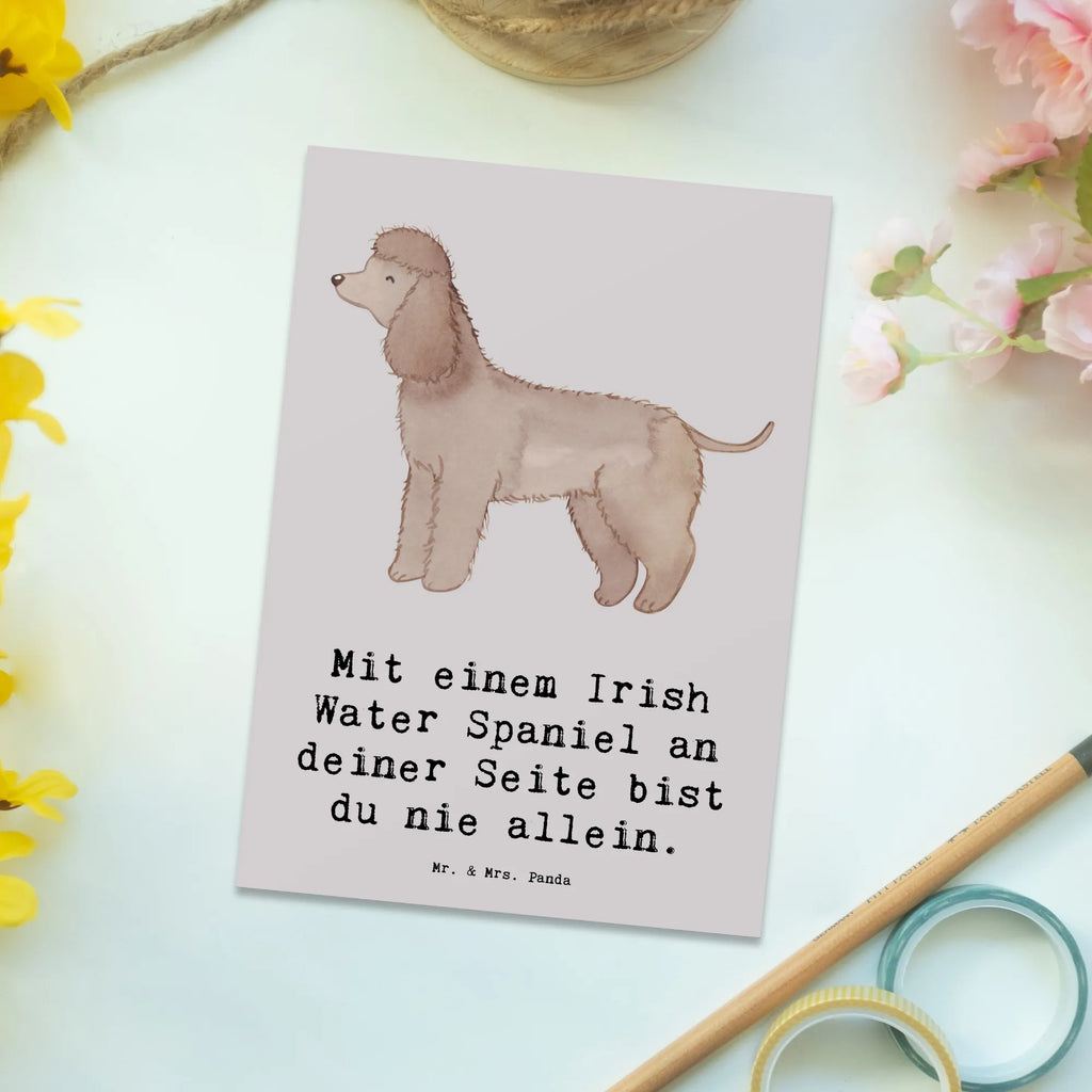 Postkarte Irish Water Spaniel Begleiter Postkarte, Karte, Geschenkkarte, Grußkarte, Einladung, Ansichtskarte, Geburtstagskarte, Einladungskarte, Dankeskarte, Ansichtskarten, Einladung Geburtstag, Einladungskarten Geburtstag, Hund, Hunderasse, Rassehund, Hundebesitzer, Geschenk, Tierfreund, Schenken, Welpe