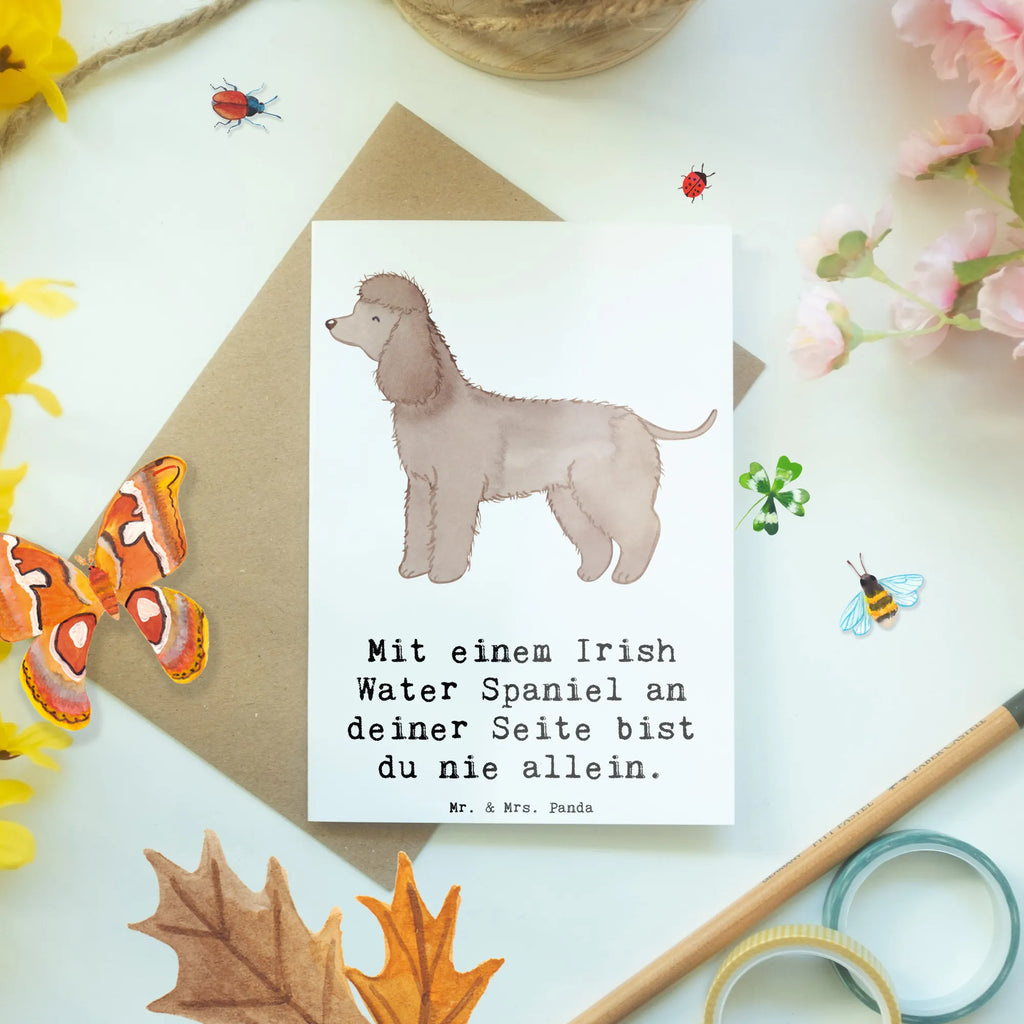 Grußkarte Irish Water Spaniel Begleiter Grußkarte, Klappkarte, Einladungskarte, Glückwunschkarte, Hochzeitskarte, Geburtstagskarte, Karte, Ansichtskarten, Hund, Hunderasse, Rassehund, Hundebesitzer, Geschenk, Tierfreund, Schenken, Welpe