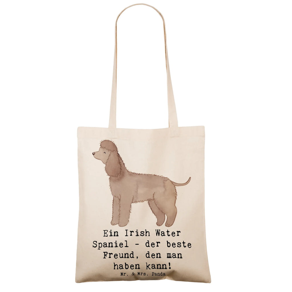 Tragetasche Irish Water Spaniel Freund Beuteltasche, Beutel, Einkaufstasche, Jutebeutel, Stoffbeutel, Tasche, Shopper, Umhängetasche, Strandtasche, Schultertasche, Stofftasche, Tragetasche, Badetasche, Jutetasche, Einkaufstüte, Laptoptasche, Hund, Hunderasse, Rassehund, Hundebesitzer, Geschenk, Tierfreund, Schenken, Welpe