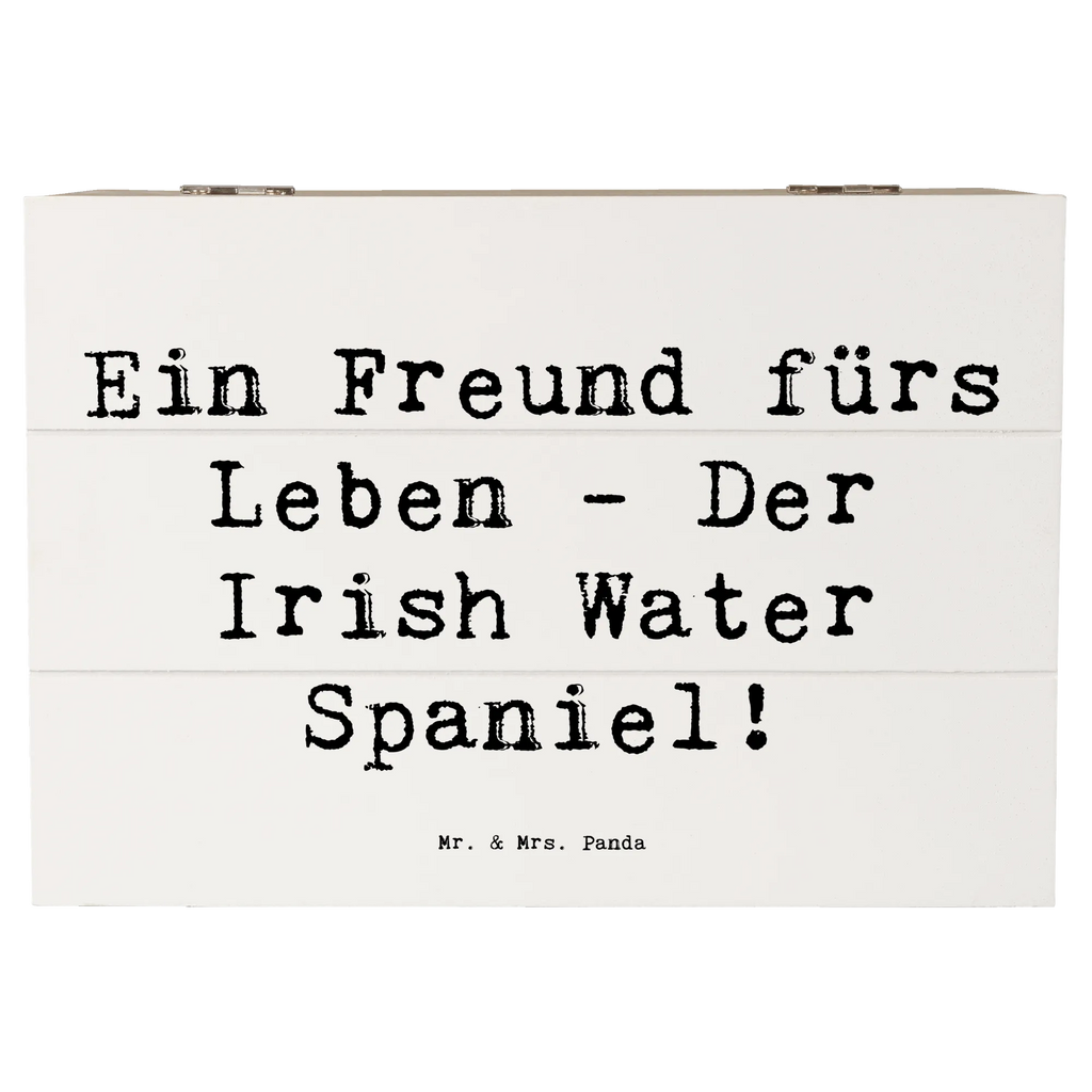 Holzkiste Spruch Irish Water Spaniel Freund Holzkiste, Kiste, Schatzkiste, Truhe, Schatulle, XXL, Erinnerungsbox, Erinnerungskiste, Dekokiste, Aufbewahrungsbox, Geschenkbox, Geschenkdose, Hund, Hunderasse, Rassehund, Hundebesitzer, Geschenk, Tierfreund, Schenken, Welpe