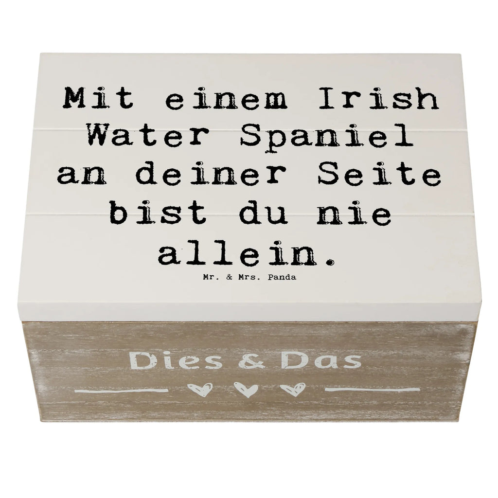 Holzkiste Spruch Irish Water Spaniel Begleiter Holzkiste, Kiste, Schatzkiste, Truhe, Schatulle, XXL, Erinnerungsbox, Erinnerungskiste, Dekokiste, Aufbewahrungsbox, Geschenkbox, Geschenkdose, Hund, Hunderasse, Rassehund, Hundebesitzer, Geschenk, Tierfreund, Schenken, Welpe