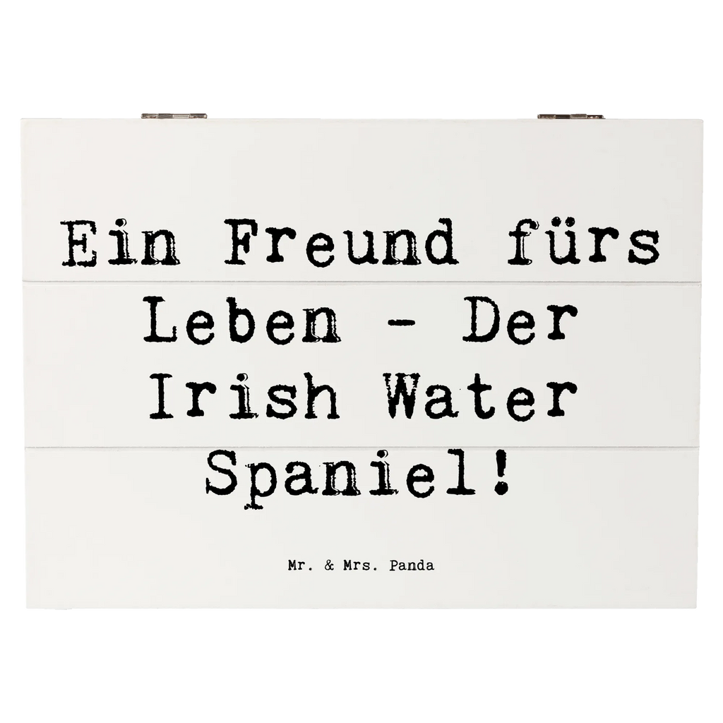 Holzkiste Spruch Irish Water Spaniel Freund Holzkiste, Kiste, Schatzkiste, Truhe, Schatulle, XXL, Erinnerungsbox, Erinnerungskiste, Dekokiste, Aufbewahrungsbox, Geschenkbox, Geschenkdose, Hund, Hunderasse, Rassehund, Hundebesitzer, Geschenk, Tierfreund, Schenken, Welpe