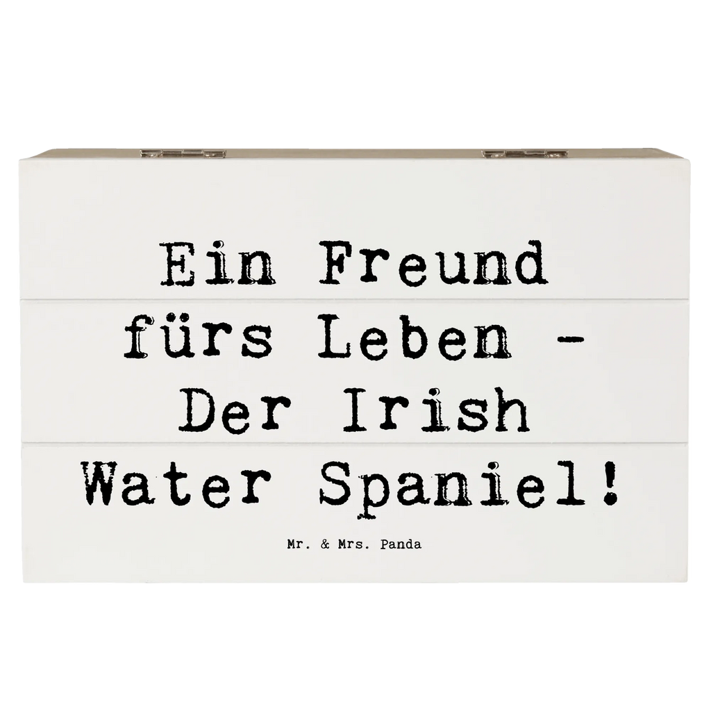 Holzkiste Spruch Irish Water Spaniel Freund Holzkiste, Kiste, Schatzkiste, Truhe, Schatulle, XXL, Erinnerungsbox, Erinnerungskiste, Dekokiste, Aufbewahrungsbox, Geschenkbox, Geschenkdose, Hund, Hunderasse, Rassehund, Hundebesitzer, Geschenk, Tierfreund, Schenken, Welpe