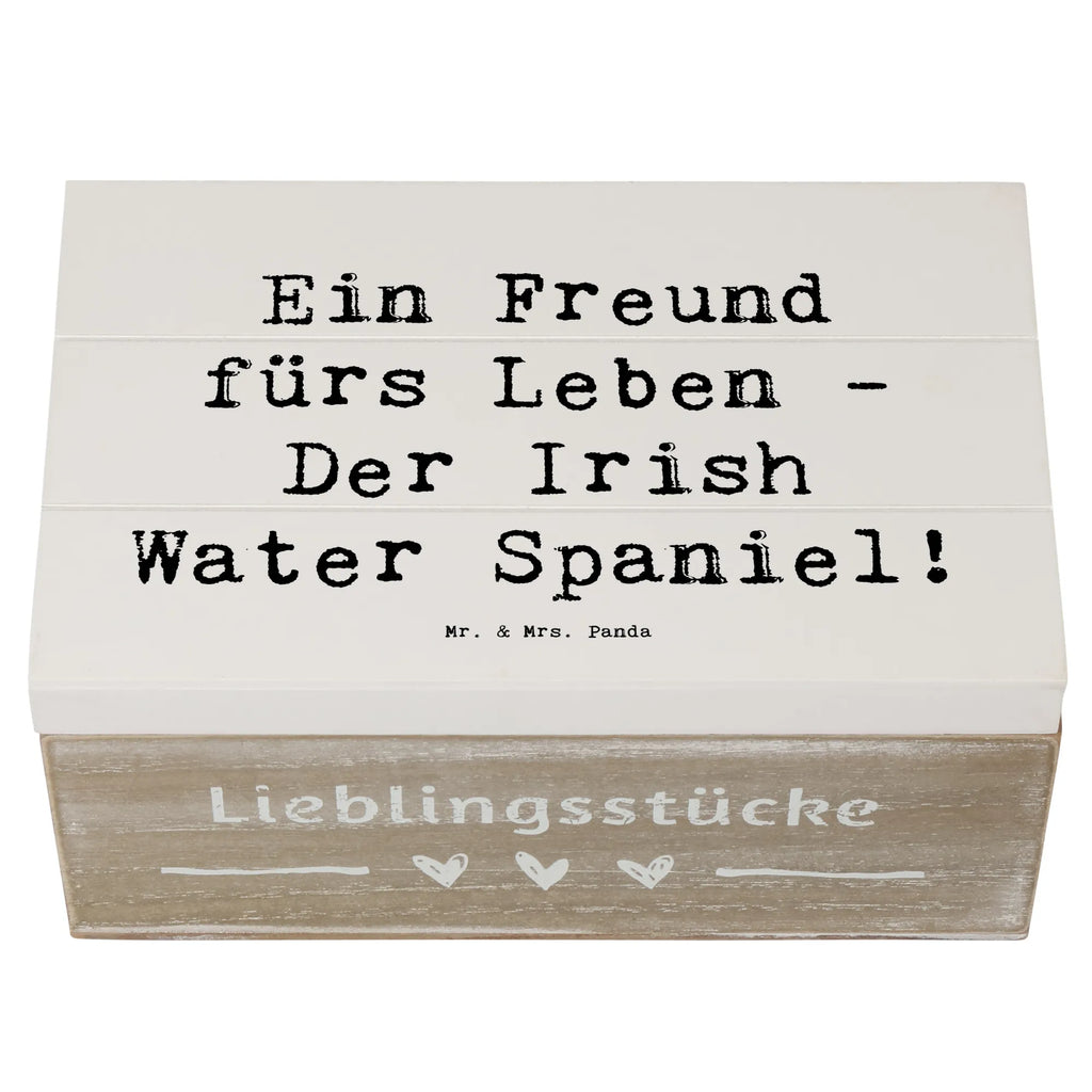 Holzkiste Spruch Irish Water Spaniel Freund Holzkiste, Kiste, Schatzkiste, Truhe, Schatulle, XXL, Erinnerungsbox, Erinnerungskiste, Dekokiste, Aufbewahrungsbox, Geschenkbox, Geschenkdose, Hund, Hunderasse, Rassehund, Hundebesitzer, Geschenk, Tierfreund, Schenken, Welpe