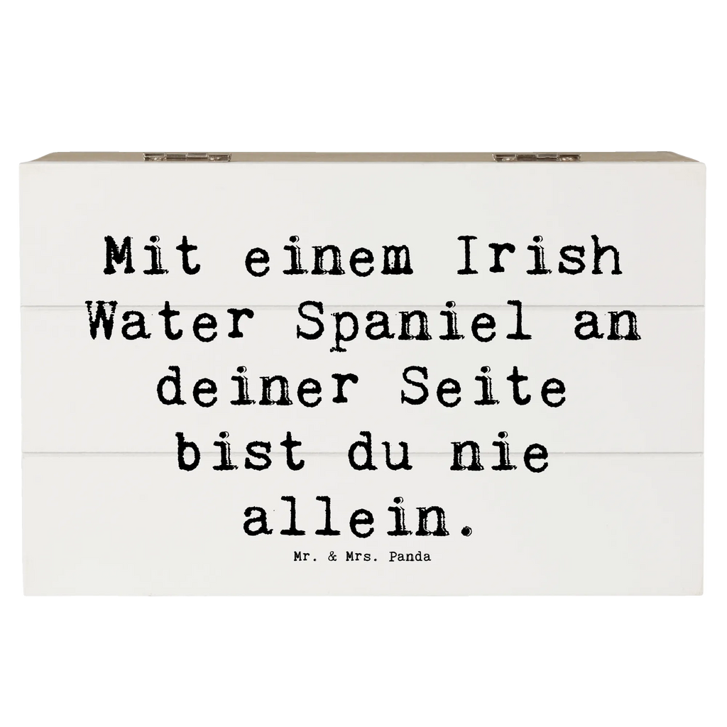 Holzkiste Spruch Irish Water Spaniel Begleiter Holzkiste, Kiste, Schatzkiste, Truhe, Schatulle, XXL, Erinnerungsbox, Erinnerungskiste, Dekokiste, Aufbewahrungsbox, Geschenkbox, Geschenkdose, Hund, Hunderasse, Rassehund, Hundebesitzer, Geschenk, Tierfreund, Schenken, Welpe