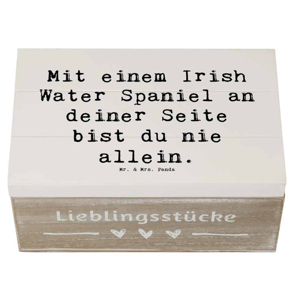 Holzkiste Spruch Irish Water Spaniel Begleiter Holzkiste, Kiste, Schatzkiste, Truhe, Schatulle, XXL, Erinnerungsbox, Erinnerungskiste, Dekokiste, Aufbewahrungsbox, Geschenkbox, Geschenkdose, Hund, Hunderasse, Rassehund, Hundebesitzer, Geschenk, Tierfreund, Schenken, Welpe