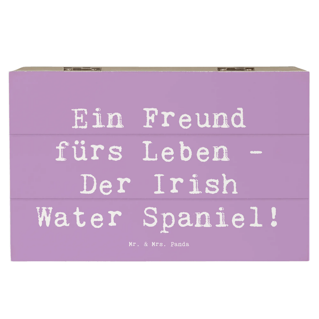 Holzkiste Spruch Irish Water Spaniel Freund Holzkiste, Kiste, Schatzkiste, Truhe, Schatulle, XXL, Erinnerungsbox, Erinnerungskiste, Dekokiste, Aufbewahrungsbox, Geschenkbox, Geschenkdose, Hund, Hunderasse, Rassehund, Hundebesitzer, Geschenk, Tierfreund, Schenken, Welpe