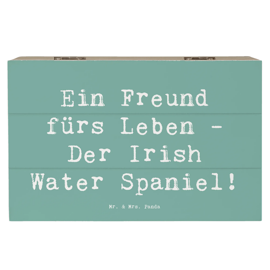 Holzkiste Spruch Irish Water Spaniel Freund Holzkiste, Kiste, Schatzkiste, Truhe, Schatulle, XXL, Erinnerungsbox, Erinnerungskiste, Dekokiste, Aufbewahrungsbox, Geschenkbox, Geschenkdose, Hund, Hunderasse, Rassehund, Hundebesitzer, Geschenk, Tierfreund, Schenken, Welpe