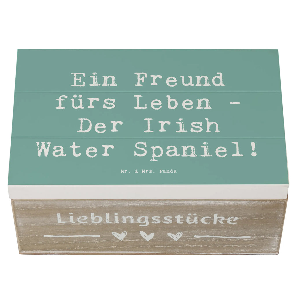 Holzkiste Spruch Irish Water Spaniel Freund Holzkiste, Kiste, Schatzkiste, Truhe, Schatulle, XXL, Erinnerungsbox, Erinnerungskiste, Dekokiste, Aufbewahrungsbox, Geschenkbox, Geschenkdose, Hund, Hunderasse, Rassehund, Hundebesitzer, Geschenk, Tierfreund, Schenken, Welpe