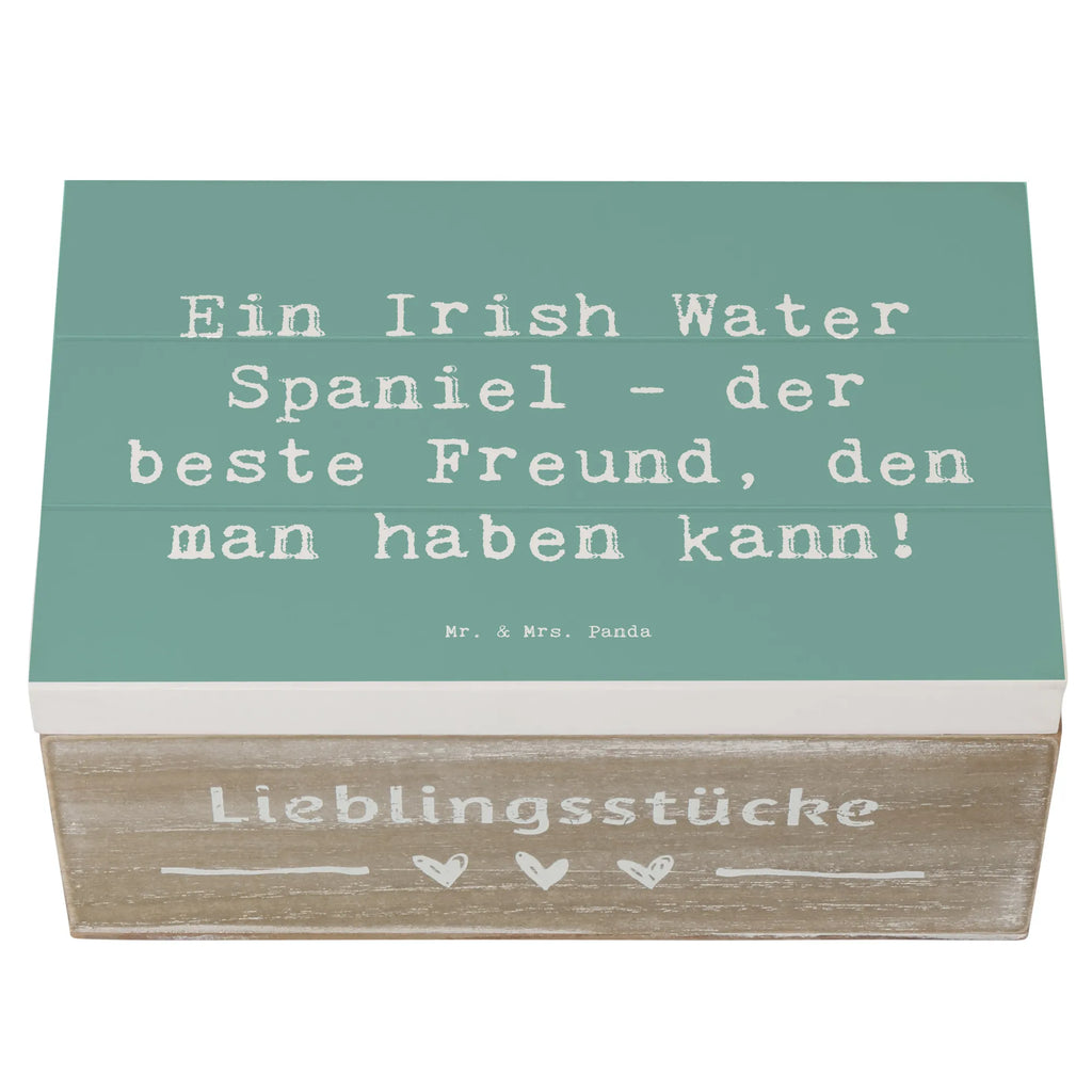 Holzkiste Spruch Irish Water Spaniel Freund Holzkiste, Kiste, Schatzkiste, Truhe, Schatulle, XXL, Erinnerungsbox, Erinnerungskiste, Dekokiste, Aufbewahrungsbox, Geschenkbox, Geschenkdose, Hund, Hunderasse, Rassehund, Hundebesitzer, Geschenk, Tierfreund, Schenken, Welpe