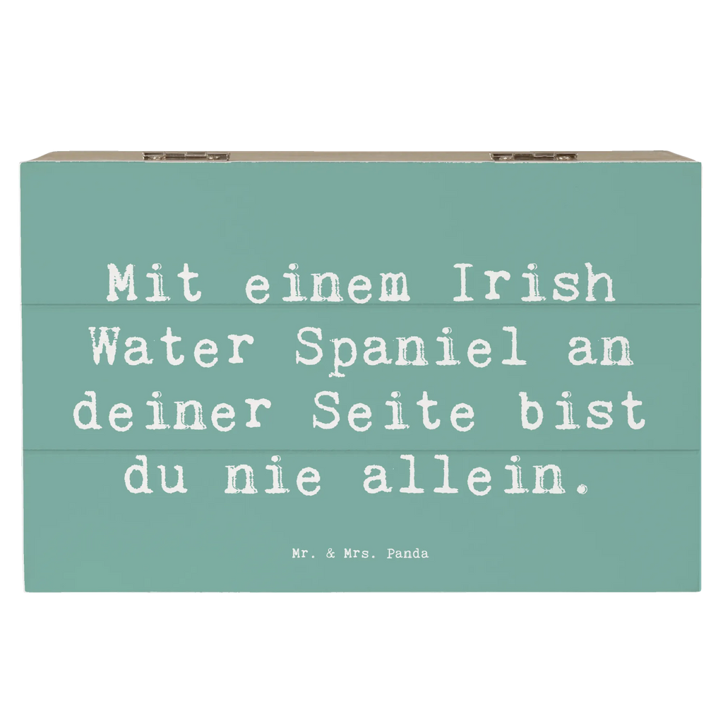 Holzkiste Spruch Irish Water Spaniel Begleiter Holzkiste, Kiste, Schatzkiste, Truhe, Schatulle, XXL, Erinnerungsbox, Erinnerungskiste, Dekokiste, Aufbewahrungsbox, Geschenkbox, Geschenkdose, Hund, Hunderasse, Rassehund, Hundebesitzer, Geschenk, Tierfreund, Schenken, Welpe