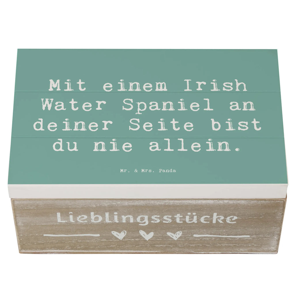 Holzkiste Spruch Irish Water Spaniel Begleiter Holzkiste, Kiste, Schatzkiste, Truhe, Schatulle, XXL, Erinnerungsbox, Erinnerungskiste, Dekokiste, Aufbewahrungsbox, Geschenkbox, Geschenkdose, Hund, Hunderasse, Rassehund, Hundebesitzer, Geschenk, Tierfreund, Schenken, Welpe