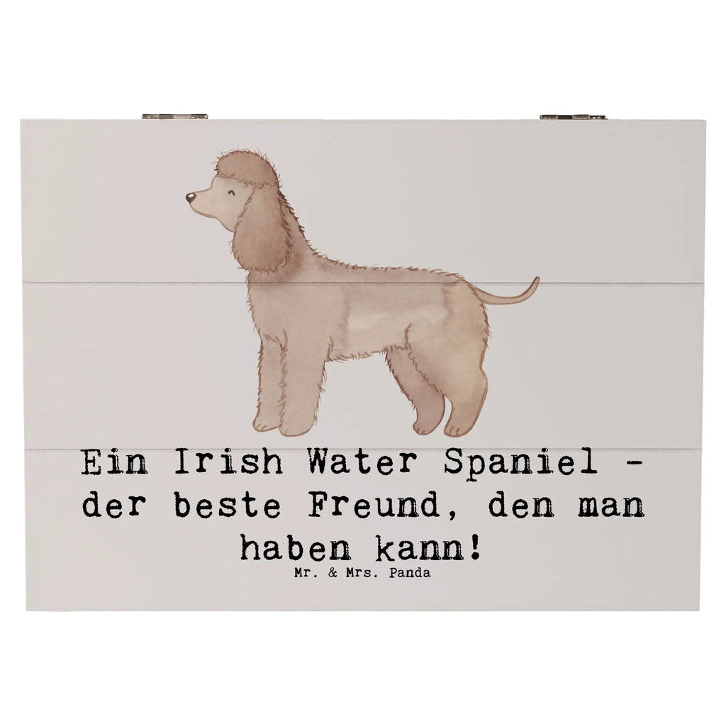 Holzkiste Irish Water Spaniel Freund Holzkiste, Kiste, Schatzkiste, Truhe, Schatulle, XXL, Erinnerungsbox, Erinnerungskiste, Dekokiste, Aufbewahrungsbox, Geschenkbox, Geschenkdose, Hund, Hunderasse, Rassehund, Hundebesitzer, Geschenk, Tierfreund, Schenken, Welpe