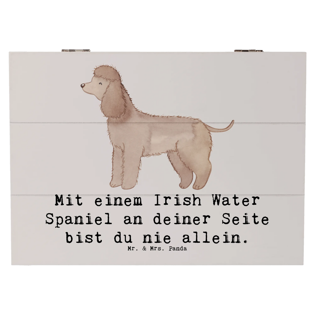 Holzkiste Irish Water Spaniel Begleiter Holzkiste, Kiste, Schatzkiste, Truhe, Schatulle, XXL, Erinnerungsbox, Erinnerungskiste, Dekokiste, Aufbewahrungsbox, Geschenkbox, Geschenkdose, Hund, Hunderasse, Rassehund, Hundebesitzer, Geschenk, Tierfreund, Schenken, Welpe