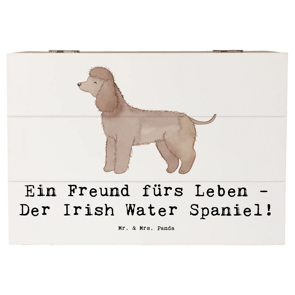 Holzkiste Irish Water Spaniel Freund Holzkiste, Kiste, Schatzkiste, Truhe, Schatulle, XXL, Erinnerungsbox, Erinnerungskiste, Dekokiste, Aufbewahrungsbox, Geschenkbox, Geschenkdose, Hund, Hunderasse, Rassehund, Hundebesitzer, Geschenk, Tierfreund, Schenken, Welpe