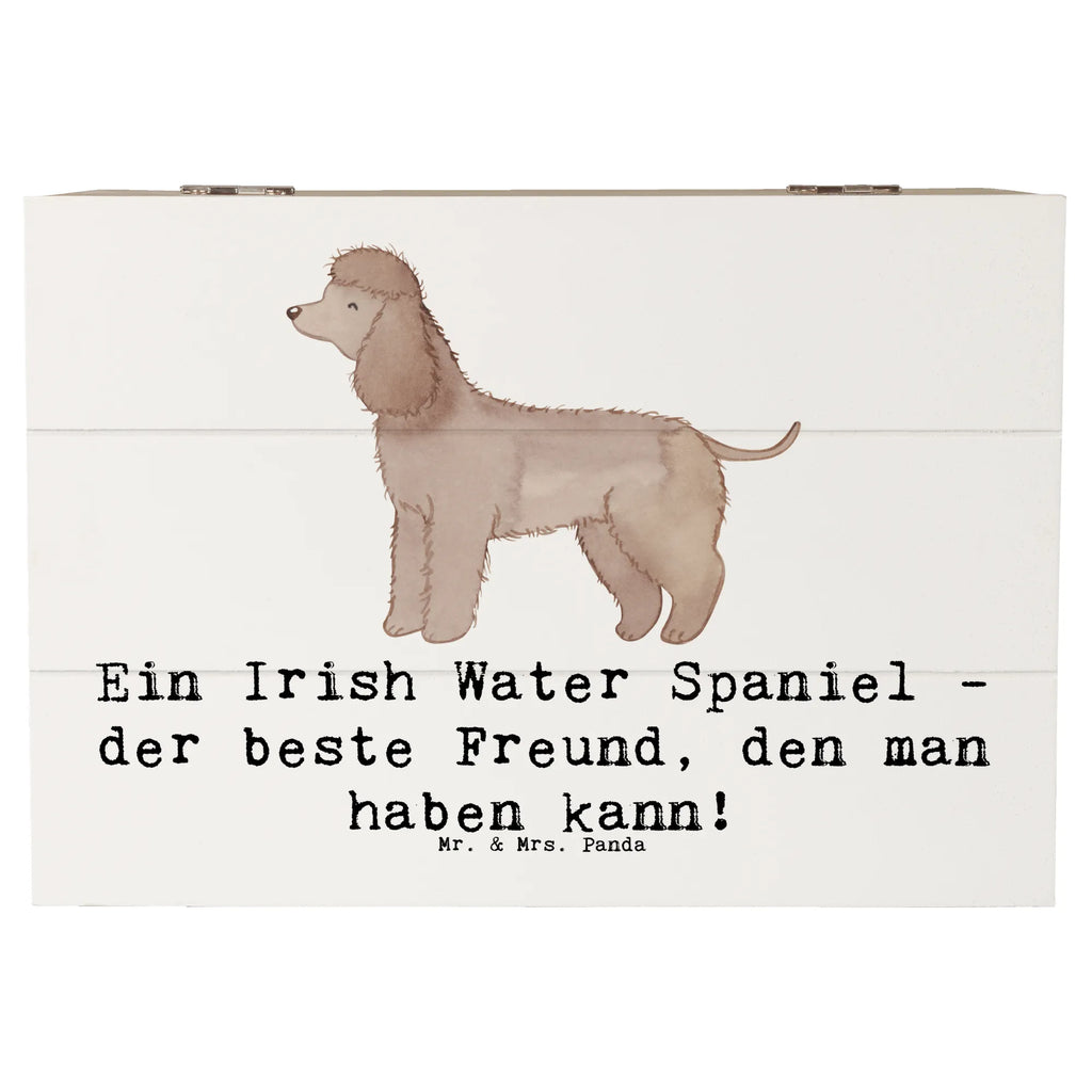 Holzkiste Irish Water Spaniel Freund Holzkiste, Kiste, Schatzkiste, Truhe, Schatulle, XXL, Erinnerungsbox, Erinnerungskiste, Dekokiste, Aufbewahrungsbox, Geschenkbox, Geschenkdose, Hund, Hunderasse, Rassehund, Hundebesitzer, Geschenk, Tierfreund, Schenken, Welpe